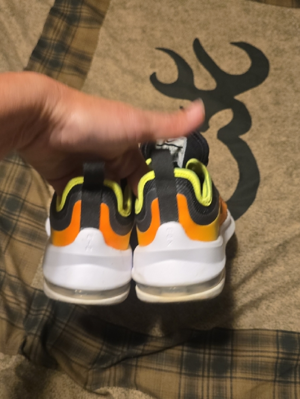 Nike Air Max Black, Yellow & Neon Green Low-Top Sneakers Like New - Picture 4 of 4
